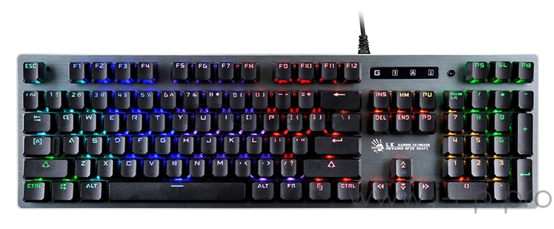 Клавиатура A4 Bloody B765 механическая серый USB for gamer LED