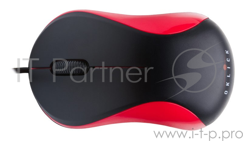 Мышь Oklick 115S for Notebooks Black/Red Optical 1000DPI USB
