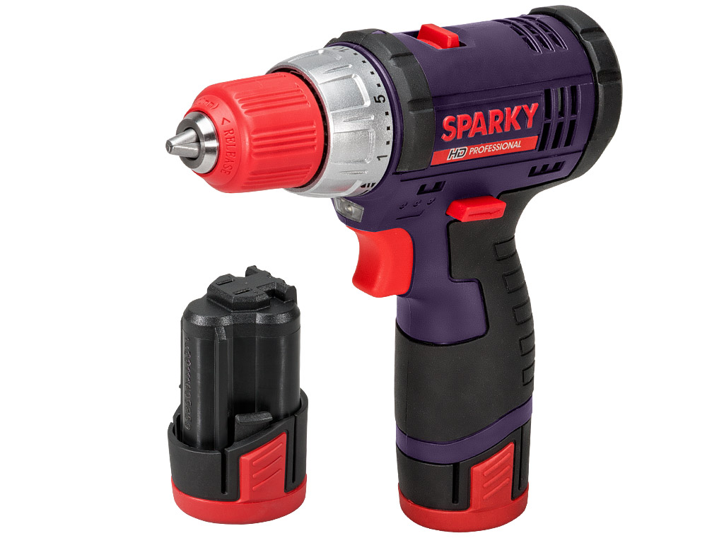 Дрель, Шуруповерт Sparky BR2 10,8Li (C) (HD) Безударная дрель-шуруповерт 12000194651/14000192451 { 10.8V, 1,5А/ч, 1400 об/мин, 34 Нм,регулировка крутящего момента 17+1 позиций, вес 900кг, 2 аккумуляра, ЗУ, кейс }