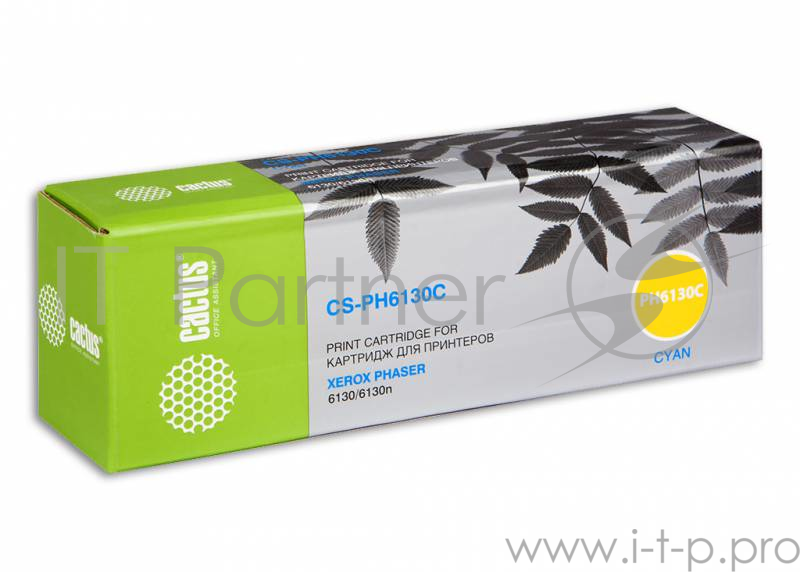 Расходные материалы Cactus 106R01282 Тонер Картридж Cactus CS-PH6130C (106R01282) голубой для Xerox 6130/6130n (1900стр.)