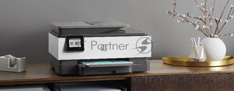 МФУ струйный HP OfficeJet 8023 (1KR64B), принтер/сканер/копир, A4 Duplex WiFi USB RJ-45 черный/белый