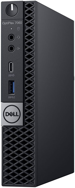 Компьютер Dell OptiPlex 7060 MFF 7060-7748 (Core i7 8700T-2.40ГГц, 8ГБ, 256ГБ SSD, UHDG, LAN, WiFi, BT, Linux) + клавиатура + мышь