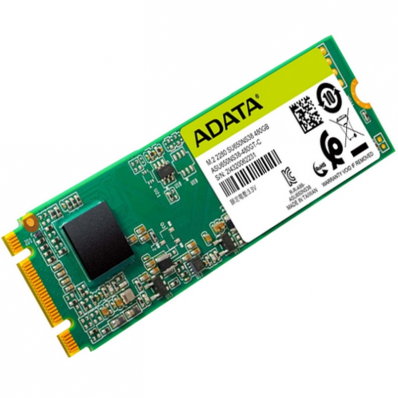 SSD ADATA M.2 2280 480GB SU650 Client ASU650NS38-480GT-C SATA 6Gb/s, 550/510, IOPS 80/60K, MTBF 2M, 3D TLC, 210TBW, RTL
