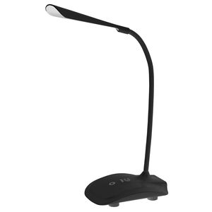 Настольные светильники ЭРА Б0019769 Настольный светодиодный светильник NLED-428-3W-BK черный {аккумулятор, три уровня яркости, цвет. температура 4000К}