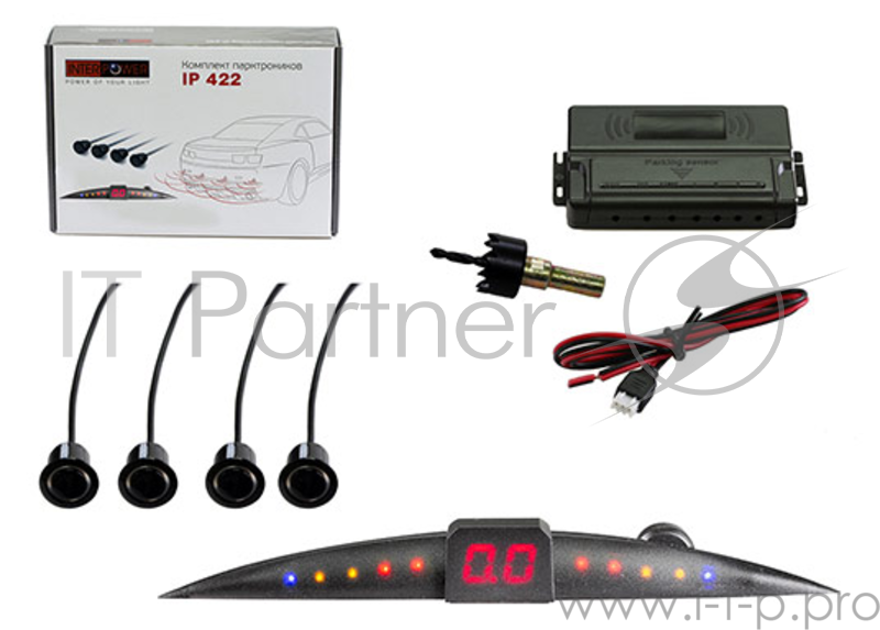 Парковочный Радар Silverstone F1 Interpower IP-422 4 датчика черный
