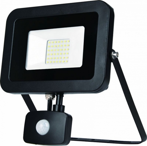 Прожекторы, светильники для уличного освещения ЭРА Б0029436 Прожектор светодиодный LPR-50-6500К-М-SEN SMD Eco Slim {50W, 6500К, с датчиком движения}