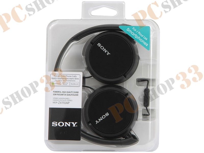 Гарнитура Sony MDR-ZX110APBC(CE7), для смартфонов, черный
