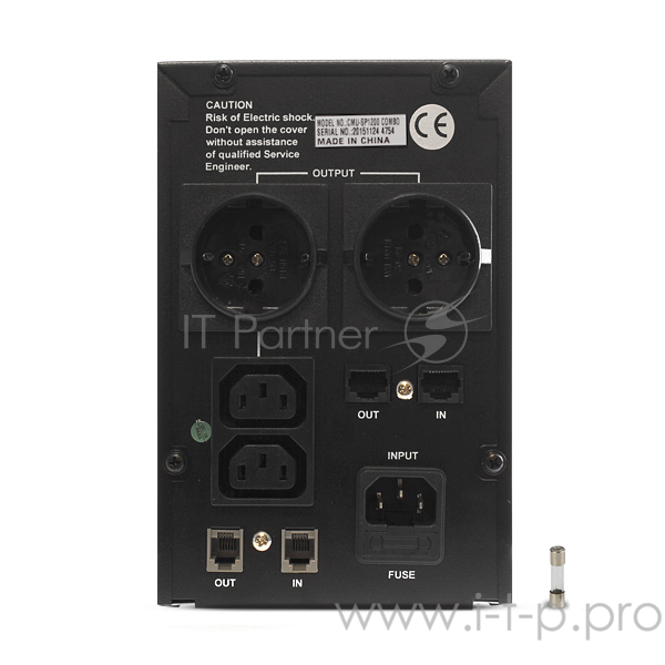 ИБП CROWN ИБП CMU-SP1200 COMBO {1200VA металл, 2x12V/9AH, розетки 2*IEC + 2*EURO} CM000001509