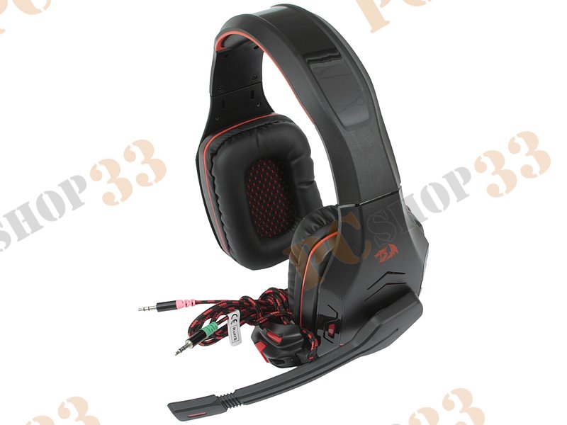 Гарнитура Redragon Excidium, с регулятором громкости, черно-красный