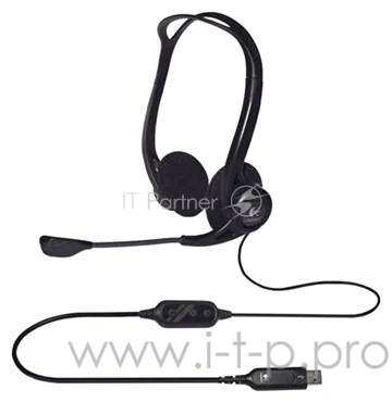 Гарнитура Logitech PC Headset 960 USB, с регулятором громкости (USB)
