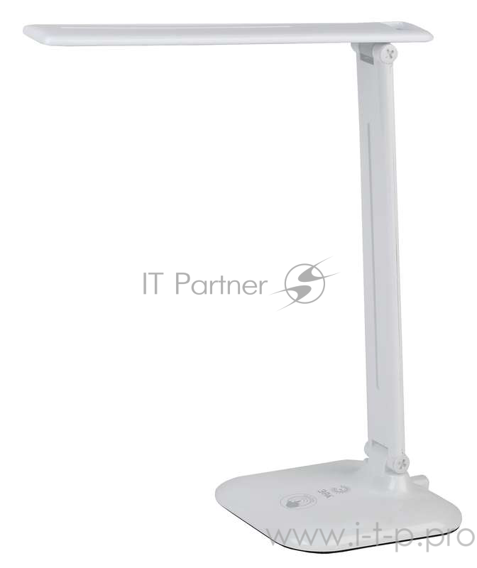 Настольные светильники ЭРА Б0031612 Настольный светодиодный светильник NLED-462-10W-W белый {складной, 3 ступенчатый диммер яркости, цвет. темп. 3000К}