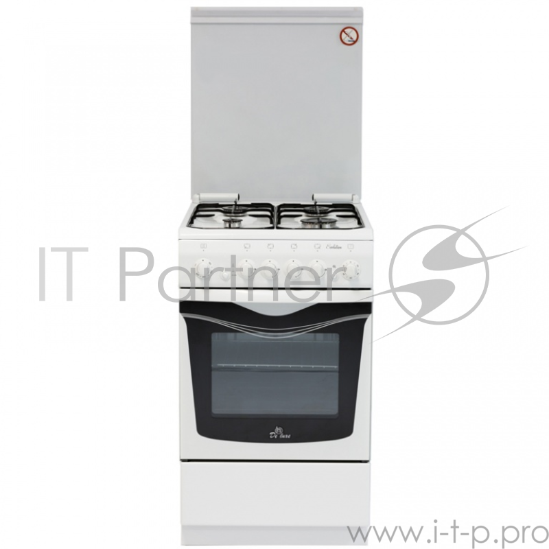 Плита Газовая De Luxe 506040.03г чр белый