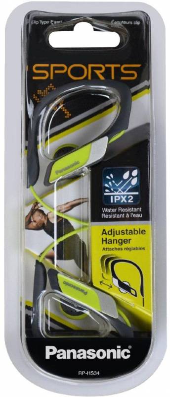 Наушники Panasonic RP-HS34E-Y, Спортивные наушники желтый