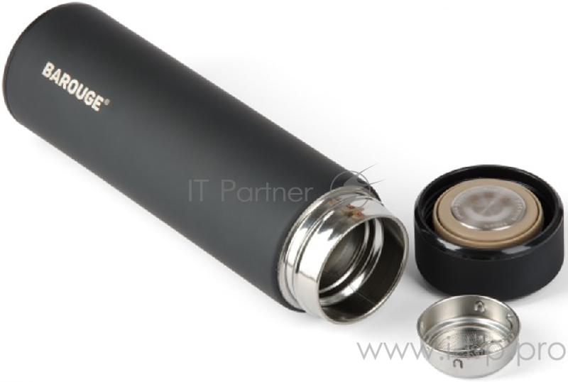 Термобутылка BAROUGE для прогулок и путешествий BT-002 металл ЧЕРНЫЙ 450мл