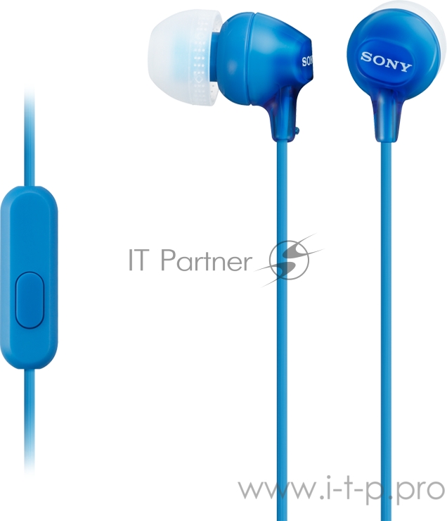 наушники SONY MDR-EX15APLI.CE7, синий {Наушники с гарнитурой}