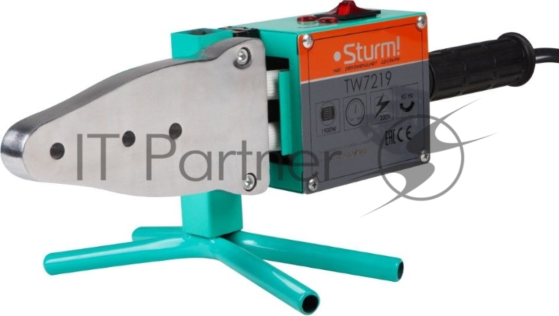 Сварочное оборудование, Инверторы Sturm TW7219 Аппарат для сварки пласт. труб Sturm, 1900 Вт, 6 насадок 20-63мм, кейс металл. TW7219
