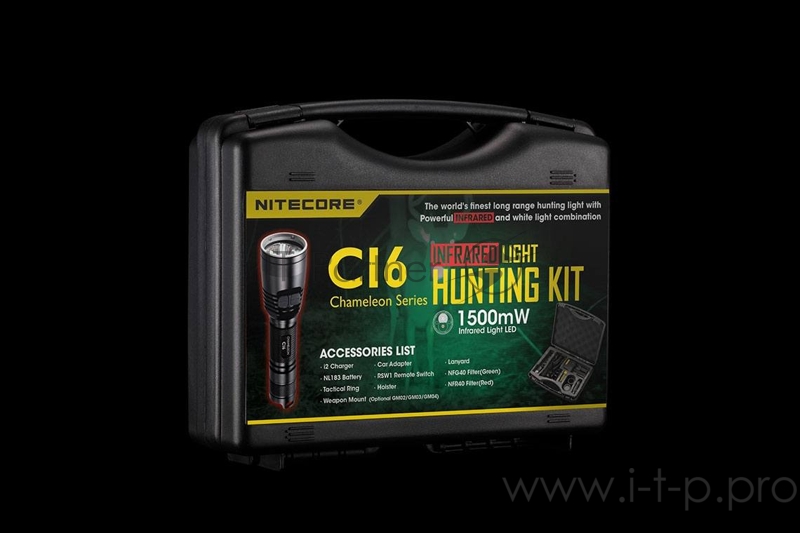 Фонарь ручной Nitecore CI6 Hunting Kit черный лам.:светодиод. 18650/CR123x1 (11458CI6)