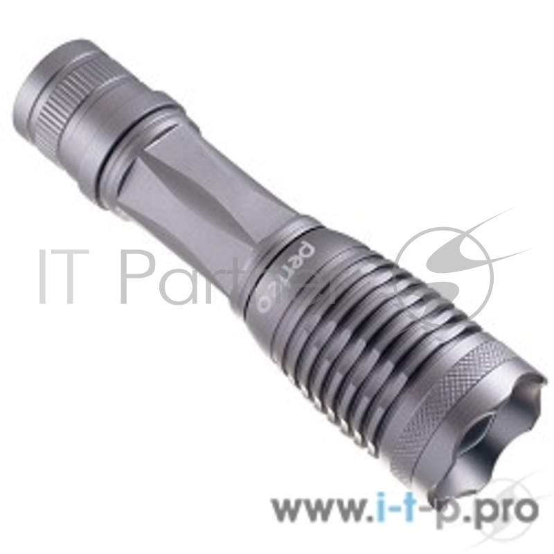 Фонари Perfeo Светодиодный фонарь LT-034-A Silver, 600LM, CREE T6, аккумулятор 18650+3*AAA, Zoom, 5 режимов