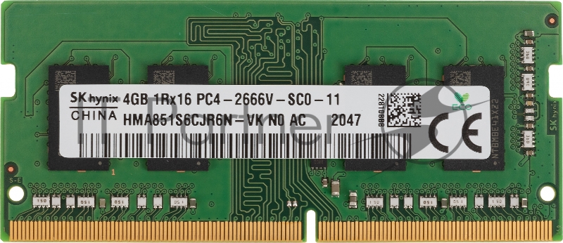 Память DDR4 4Gb 2666MHz Hynix HMA851S6CJR6N-VKN0 OEM PC4-21300 CL19 SO-DIMM 260-pin 1.2В single rank