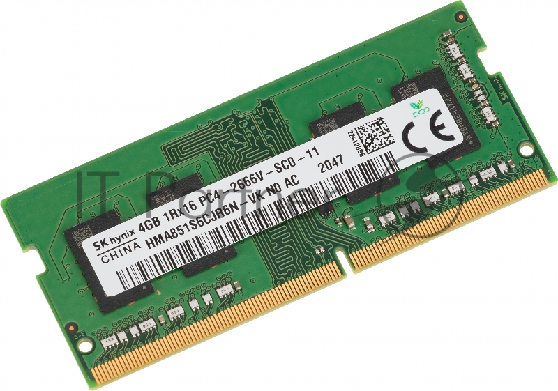 Память DDR4 4Gb 2666MHz Hynix HMA851S6CJR6N-VKN0 OEM PC4-21300 CL19 SO-DIMM 260-pin 1.2В single rank