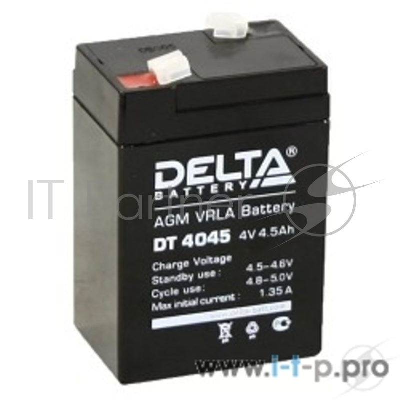 батареи Delta DT 4045 (4,5 Ач, 4В) свинцово- кислотный аккумулятор