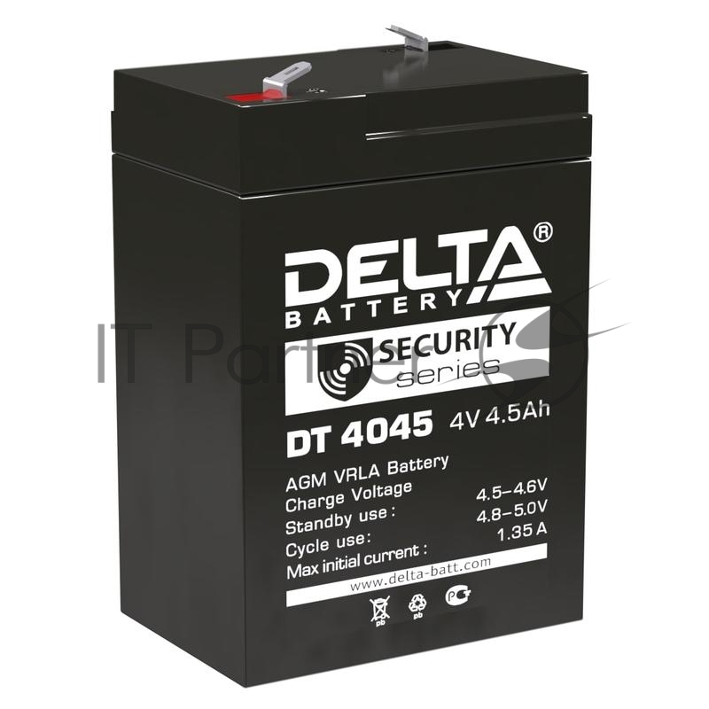 батареи Delta DT 4045 (4,5 Ач, 4В) свинцово- кислотный аккумулятор