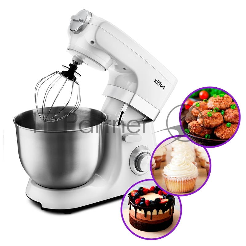 Миксер планетарный Kitfort КТ-1398-2 белый