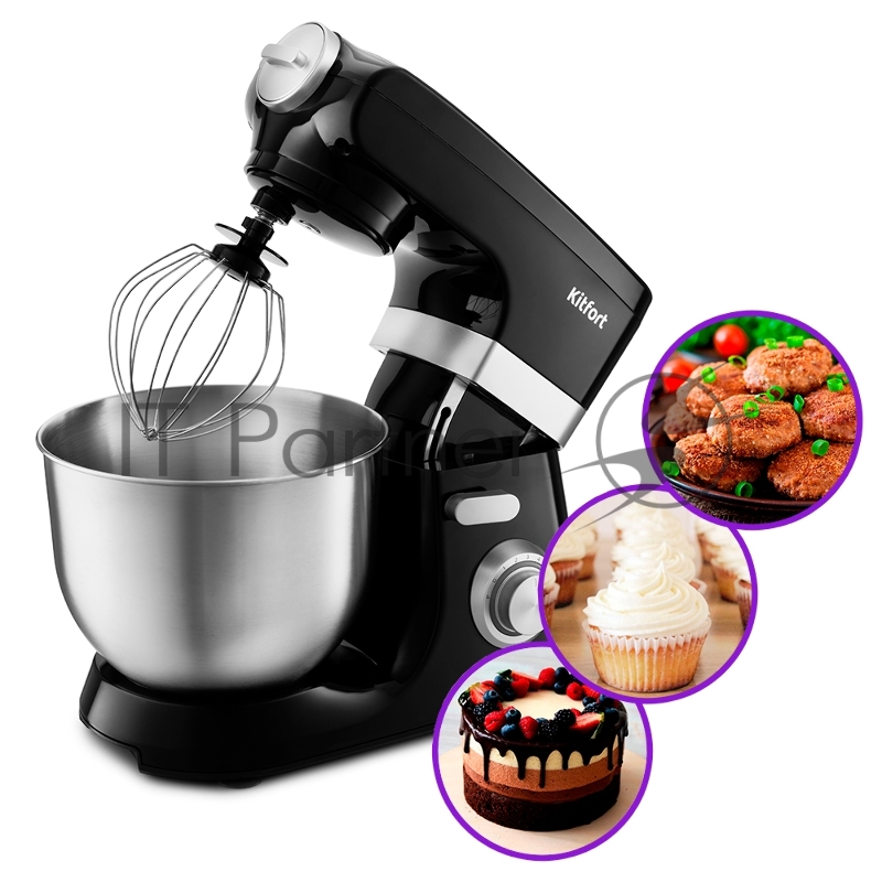 Миксер планетарный Kitfort КТ-1398-3 черный