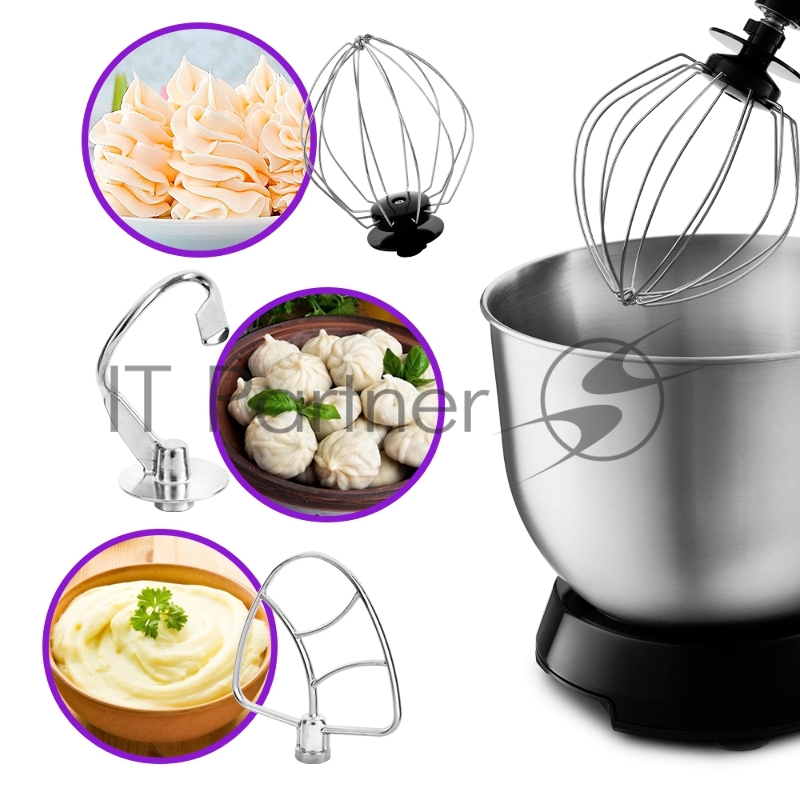 Миксер планетарный Kitfort КТ-1398-3 черный