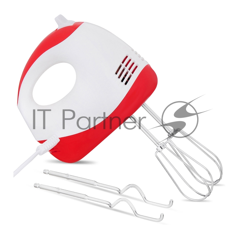 Миксер ручной Starwind SHM-251 250Вт белый/коралловый