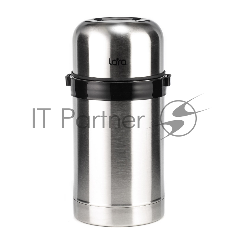 LR04-50 термос LARA (сталь) - 500 мл, ШИРОКАЯ ГОРЛОВИНА, КЛАПАН, ремешок, 2-е стенки, крышка-чашка