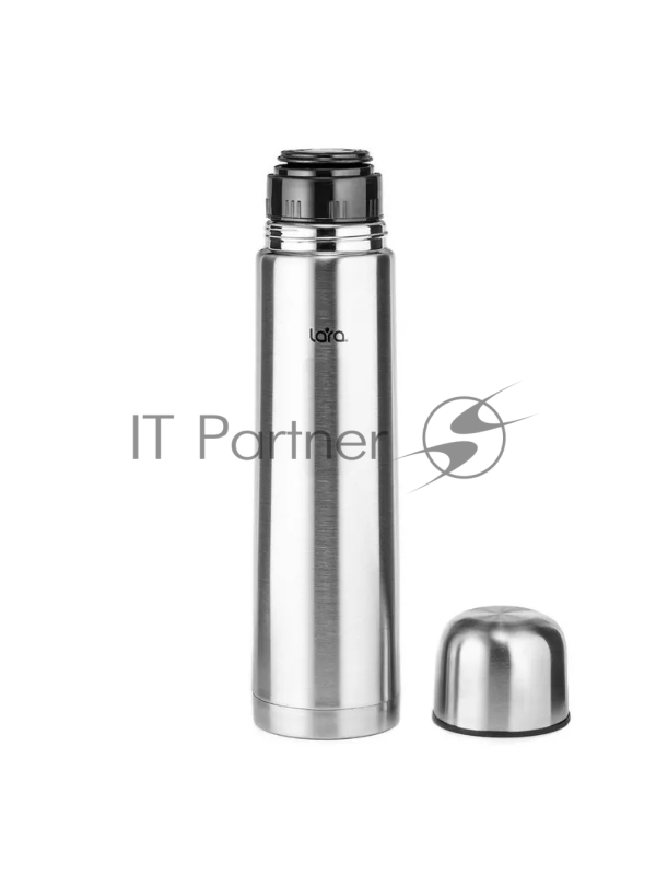 Термос LARA LR04-11 (сталь) - 1000 мл, КЛАПАН, двойные стенки, крышка-чашка