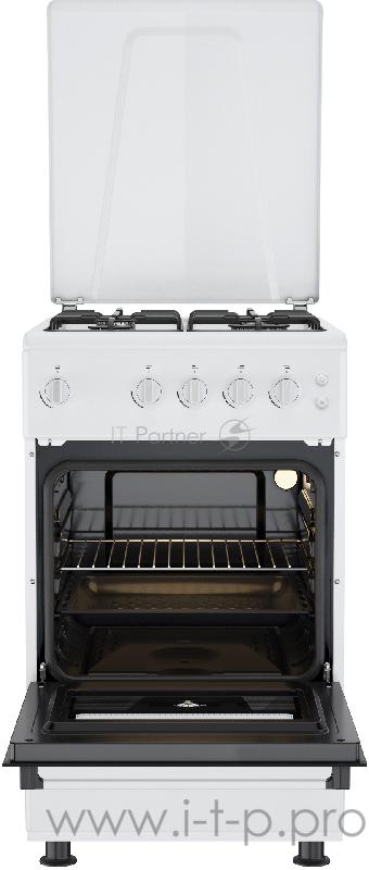 Газовая плита GORENJE GNF5111W 88х50х60, газовая, эмалированные решетки, электроподжиг, белый