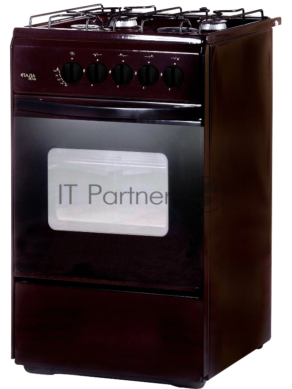 Газовая плита ЛАДА Nova RG 24040 B плита бытовая газовая 4-х горелочная , газ.контроль духового шкафа, хоз.отсек, еврогорелки, улучшенная конструкция стола, без щитка, без жаровни, цвет Коричневый