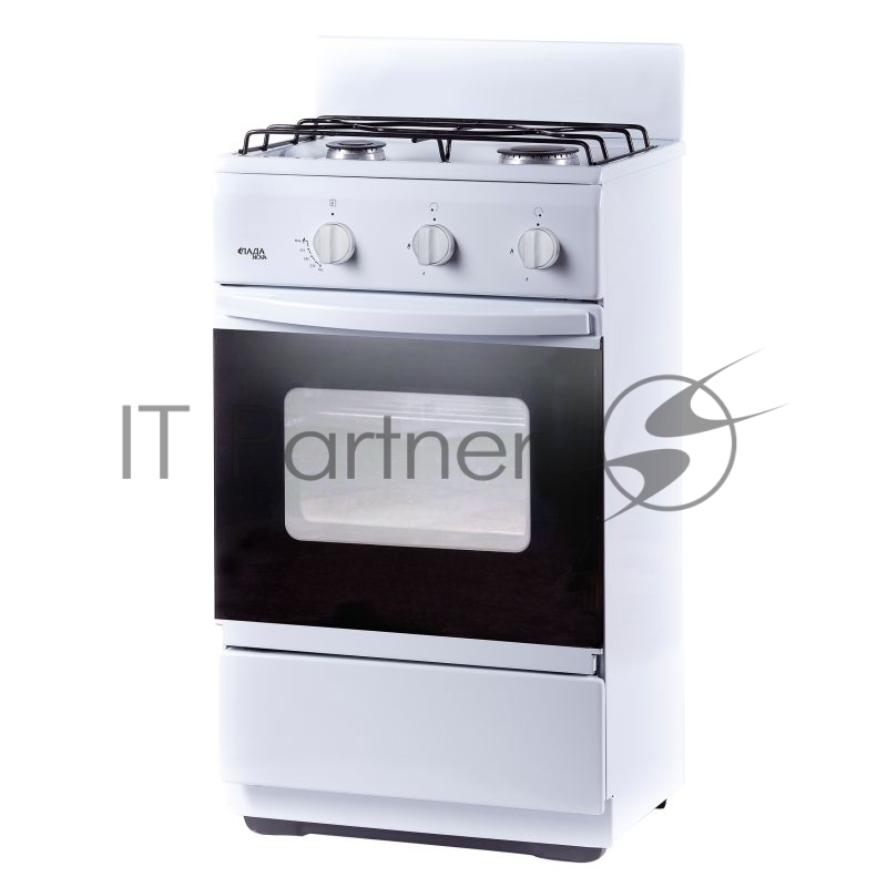 Газовая плита ЛАДА Nova CG 32013 W Плита бытовая газовая двух-горелочная с газконтроль духового шкафа, металлический щиток, хоз. Отсек, цвет Белый