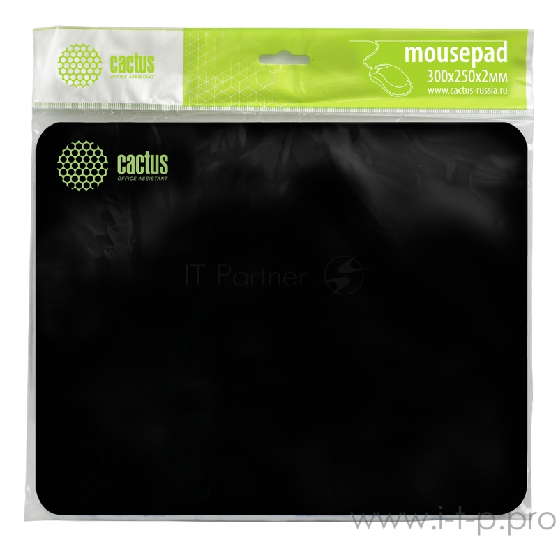 Коврик для мыши Cactus CS-MP-P01M Средний черный 300x250x2мм