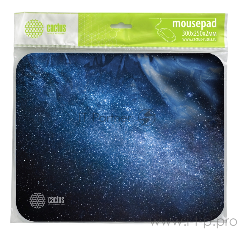 Коврик для мыши Cactus CS-MP-P02M Средний черный 300x250x2мм