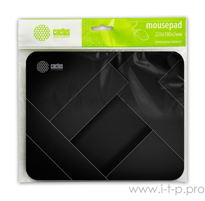 Коврик для мыши Cactus CS-MP-P02XS Микро черный 220x180x2мм