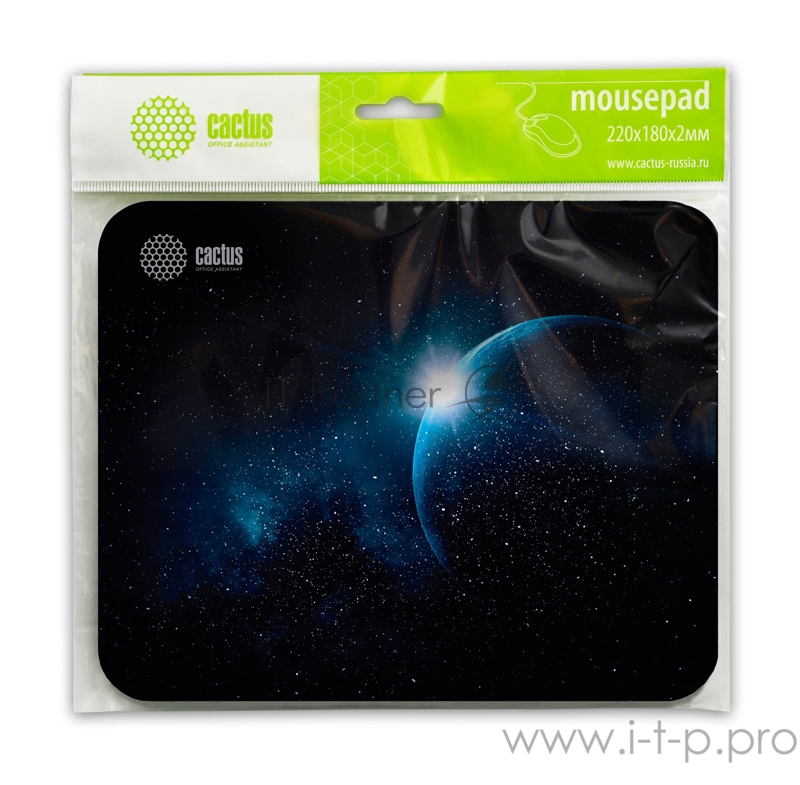 Коврик для мыши Cactus CS-MP-P04XS Микро черный 220x180x2мм