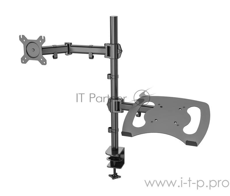 Кронштейн для монитора/ноутбука Cactus CS-VM-LH07-BK черный 13-27 макс.8кг настольный поворот и наклон
