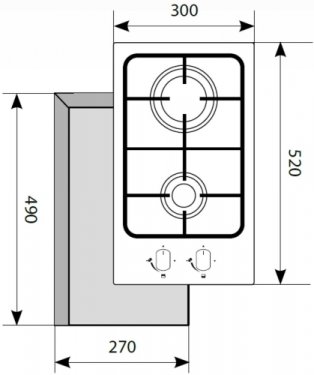 Газовая варочная поверхность Lex GVS 320 IX нержавеющая сталь