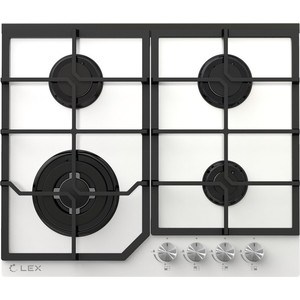 Газовая варочная поверхность Lex GVG 640-1 WH белый