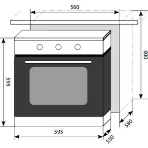 Духовой шкаф Электрический Lex EDM 070 IV слоновая кость