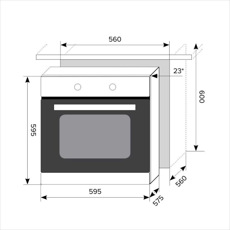 Духовой шкаф Электрический Lex Classico EDM 073C IV слоновая кость