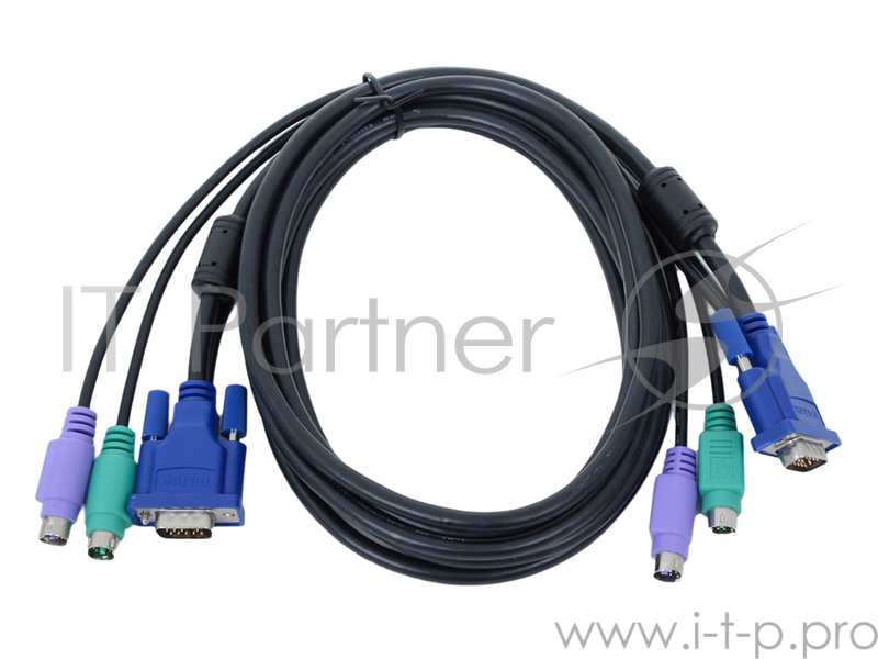 Переключатель D-Link DKVM-CB3/B1A Кабель KVM длиной 3 м с разъемами PS2