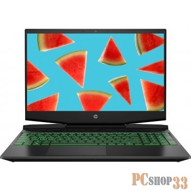 Ноутбук HP Pavilion Gaming 15-dk1064ur Core i5 10300H/16Gb/SSD512Gb/NVIDIA GeForce RTX 2060 MAX Q 6Gb/15.6/IPS/FHD (1920x1080)/Windows 10/black/green/WiFi/BT/Cam