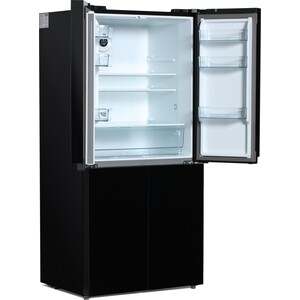 Холодильник Hyundai CM5005F черное стекло (трехкамерный)