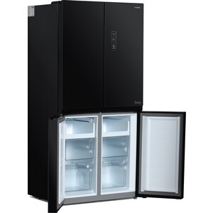 Холодильник Hyundai CM5005F черное стекло (трехкамерный)