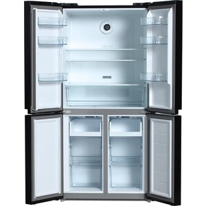 Холодильник Hyundai CM5005F черное стекло (трехкамерный)