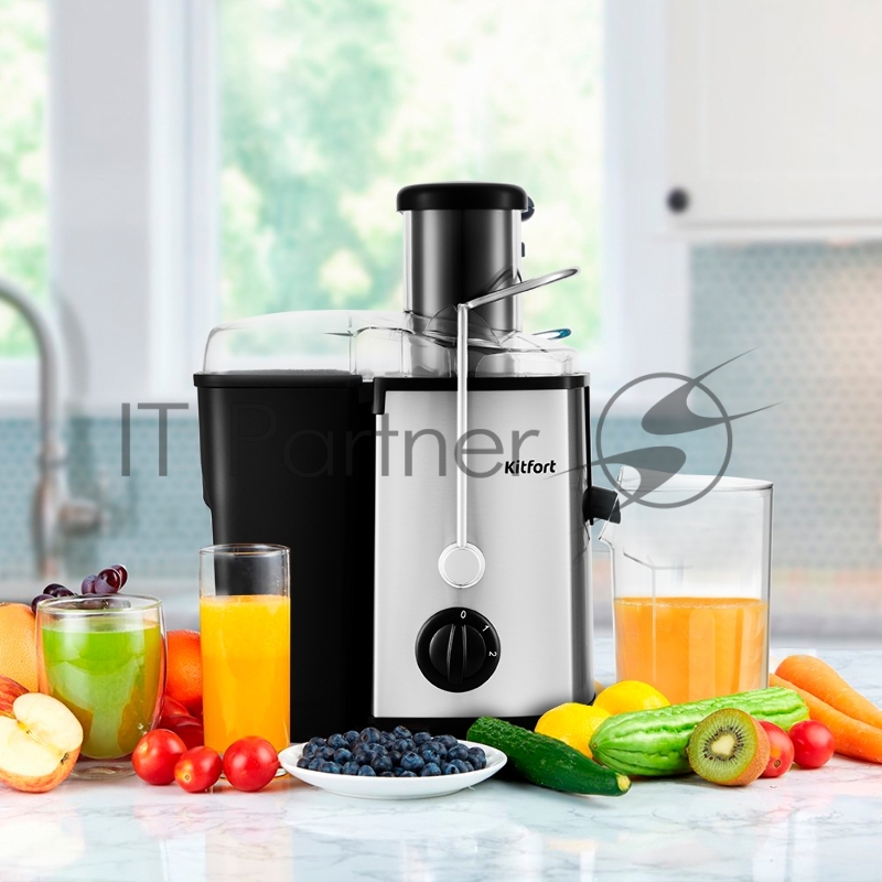 Соковыжималка центробежная Kitfort KT-1116 600Вт стальной
